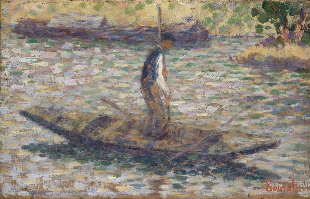 Kalastaja, n. 1884 tekijältä Georges Seurat