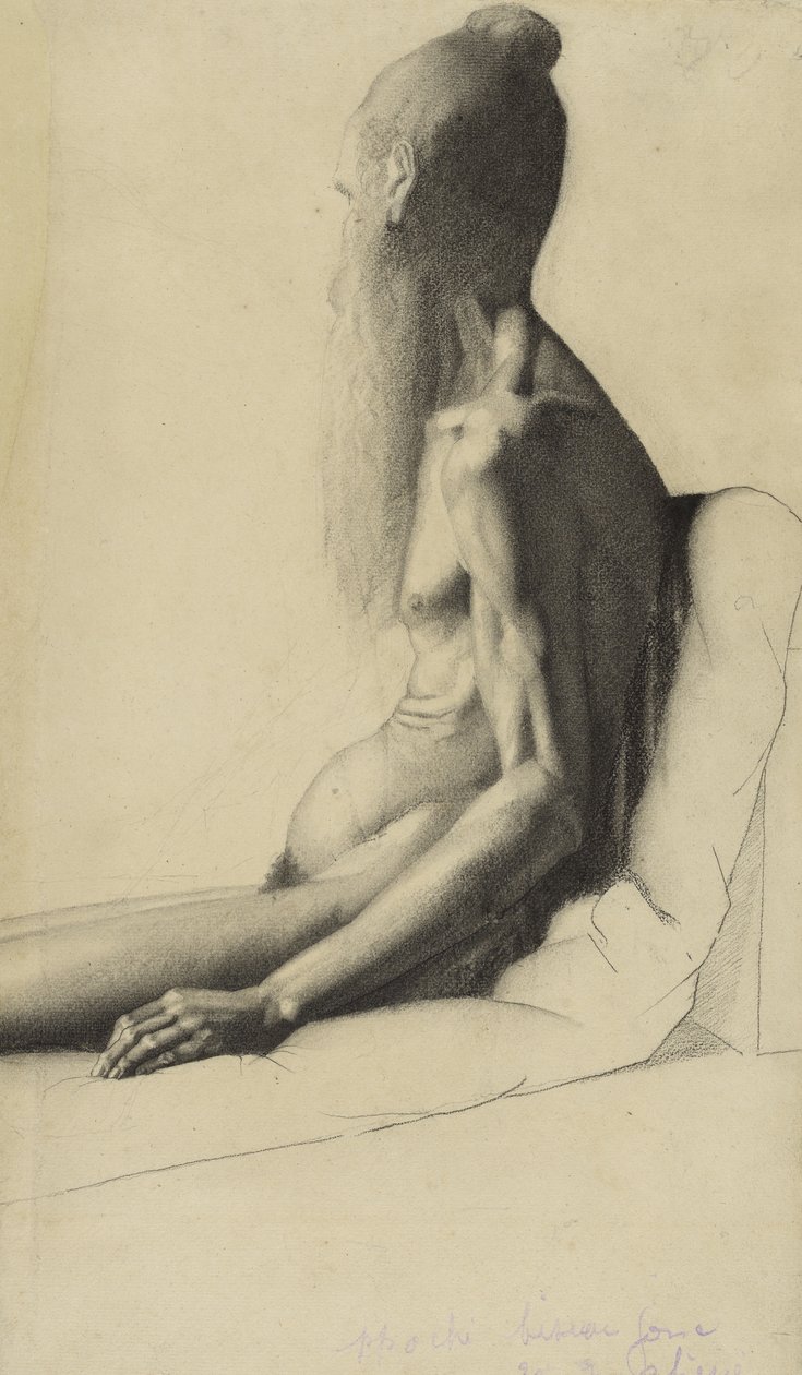 Intiaanimies, noin 1878-9 (grafiitti) tekijältä Georges Seurat