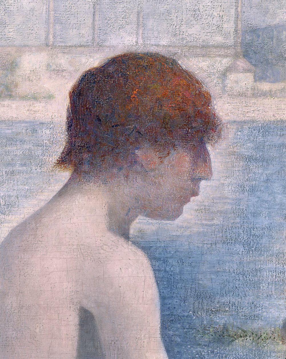 Kylpijät Asnieresissa, 1884 (yksityiskohta 2136) tekijältä Georges Seurat