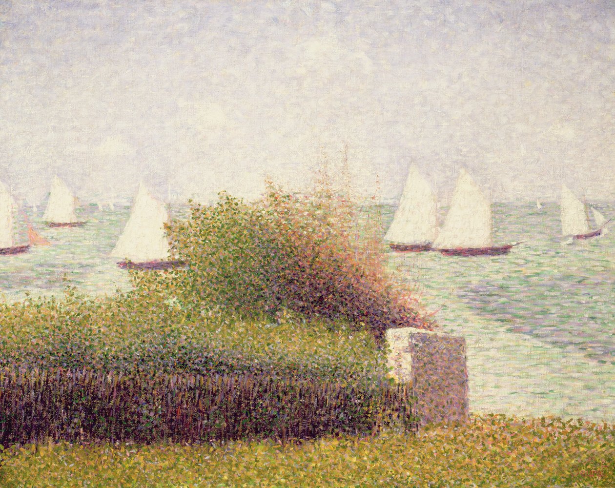 La Rade de Grandcamp, 1885 tekijältä Georges Seurat