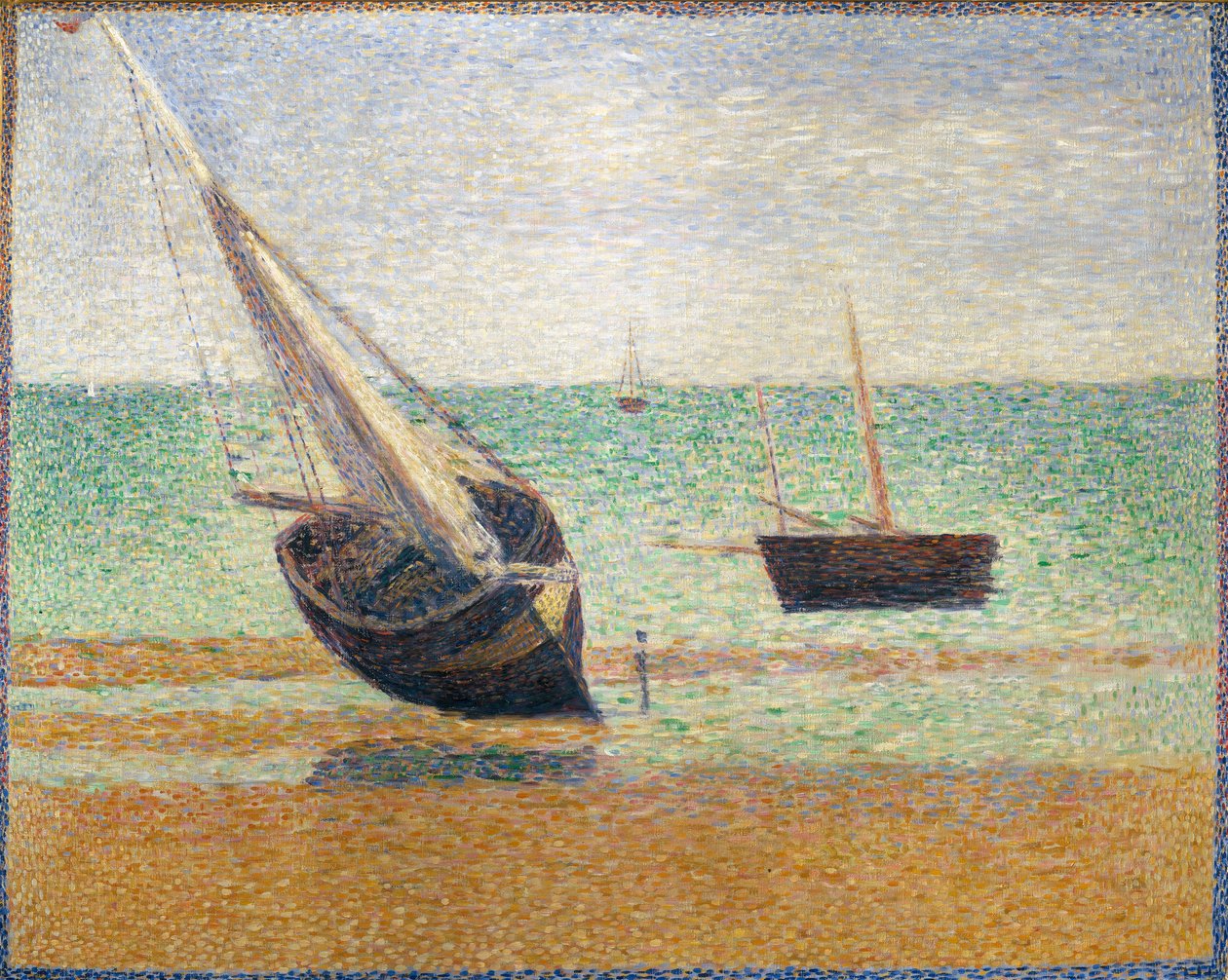 Laskuvesi Grandcampissa, 1885 tekijältä Georges Seurat