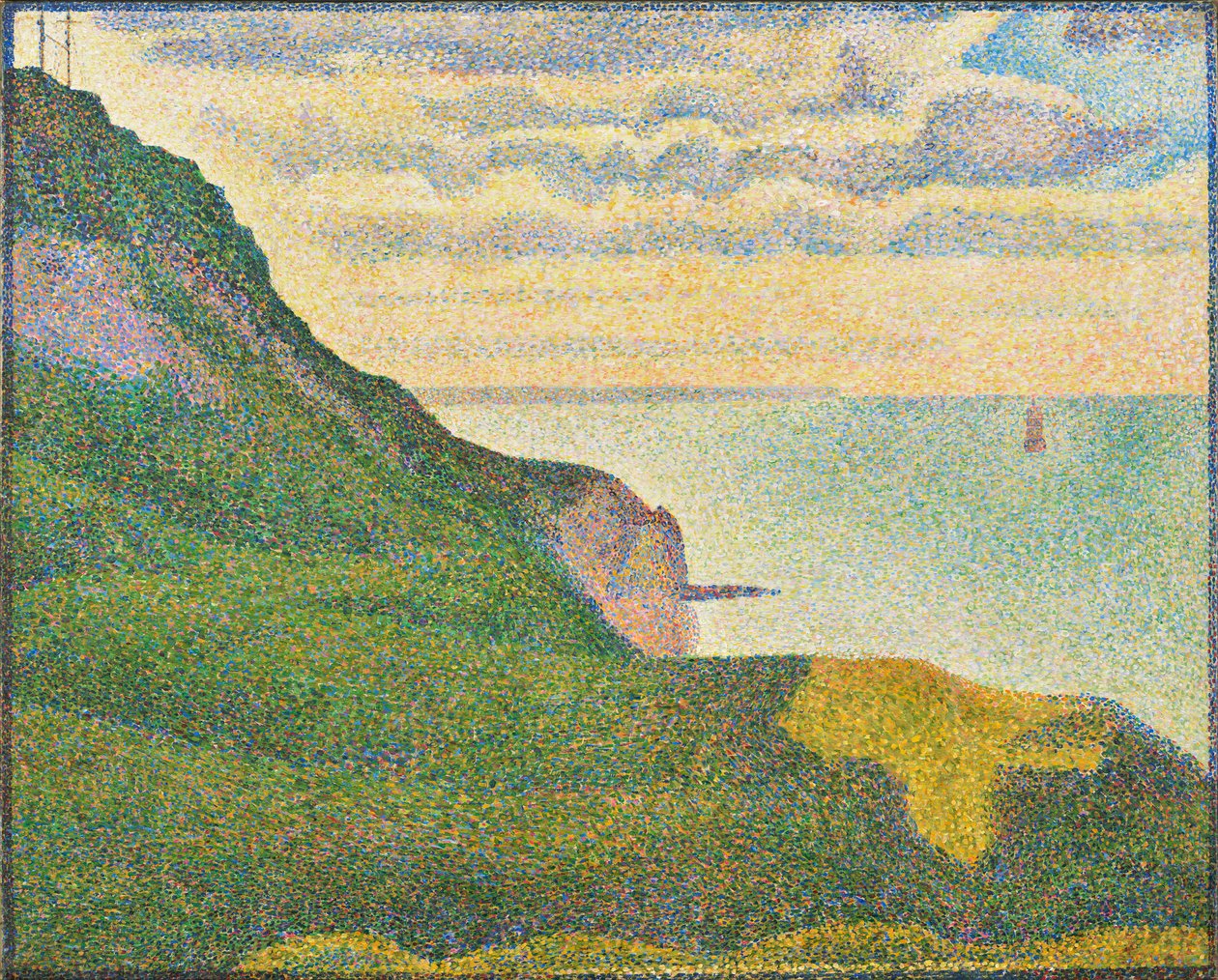 Merimaisema Port-en-Bessinissä, Normandiassa, 1888 tekijältä Georges Seurat