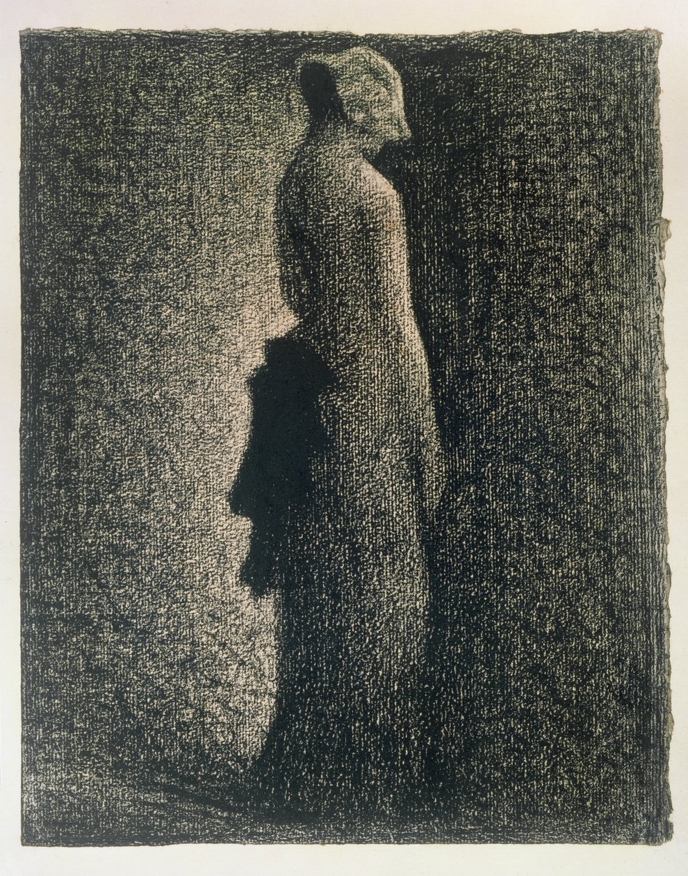 Musta jousi, 1882-3 (conte värikynä) tekijältä Georges Seurat