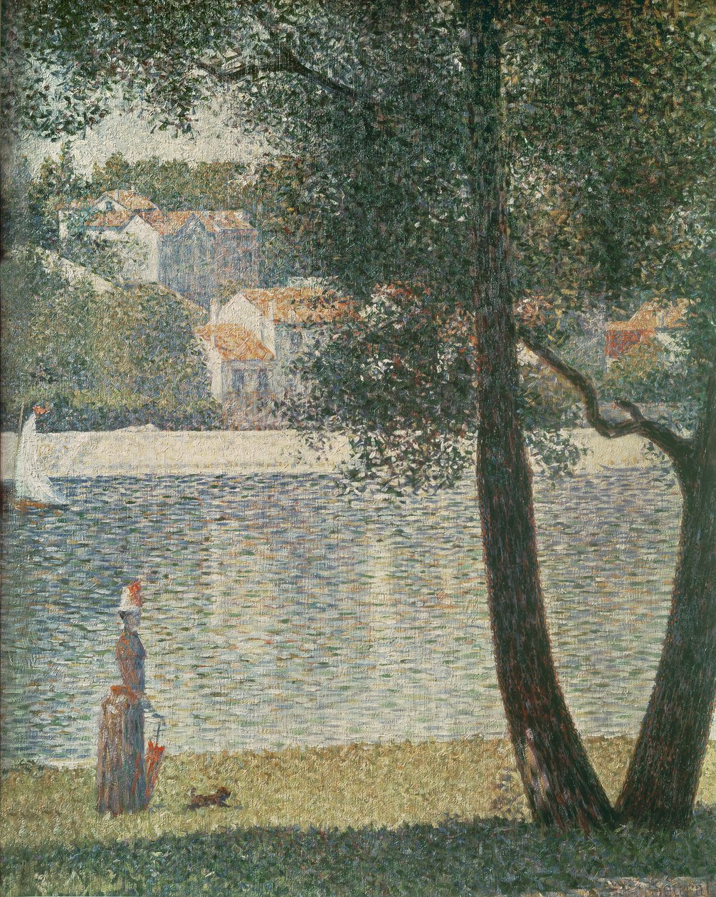 Seine Courbevoiessa, 1885 tekijältä Georges Seurat