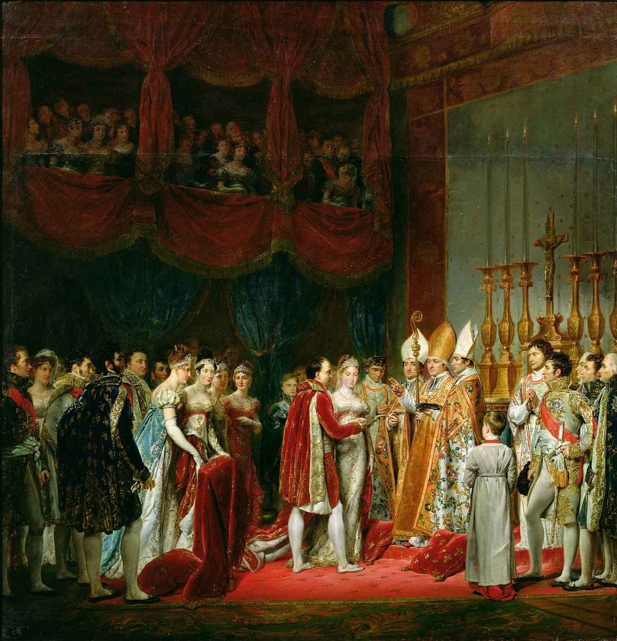 Napoleon I:n (1769-1821) ja Itävallan arkkiherttuattaren Marie Louisen (1791-1847) avioliitto, 2. huhtikuuta 1810, 1810 tekijältä Georges Rouget