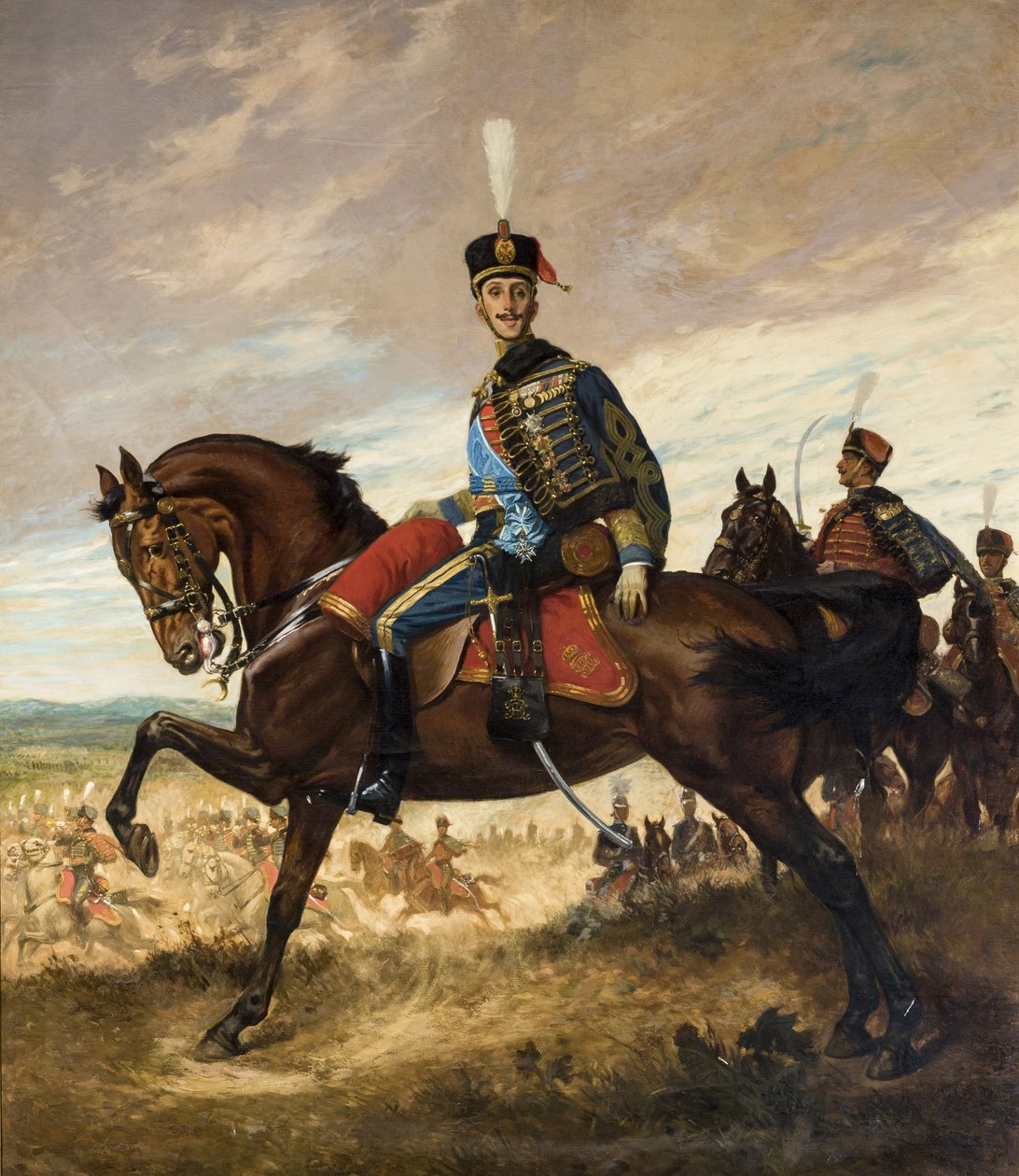 Retrato de Alfonso XIII on yksi uniforme de húsar tekijältä Georges Scott