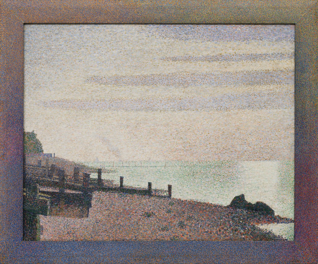 Honfleur, eräänä iltana Seinen suulla tekijältä Georges Seurat
