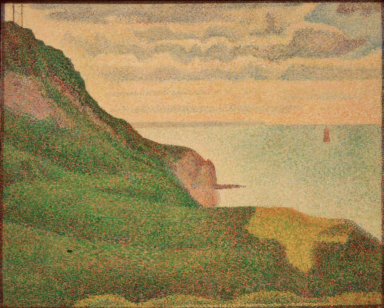 Küstenlandschaft bei Porten-Bessin in der Normandie tekijältä Georges Seurat