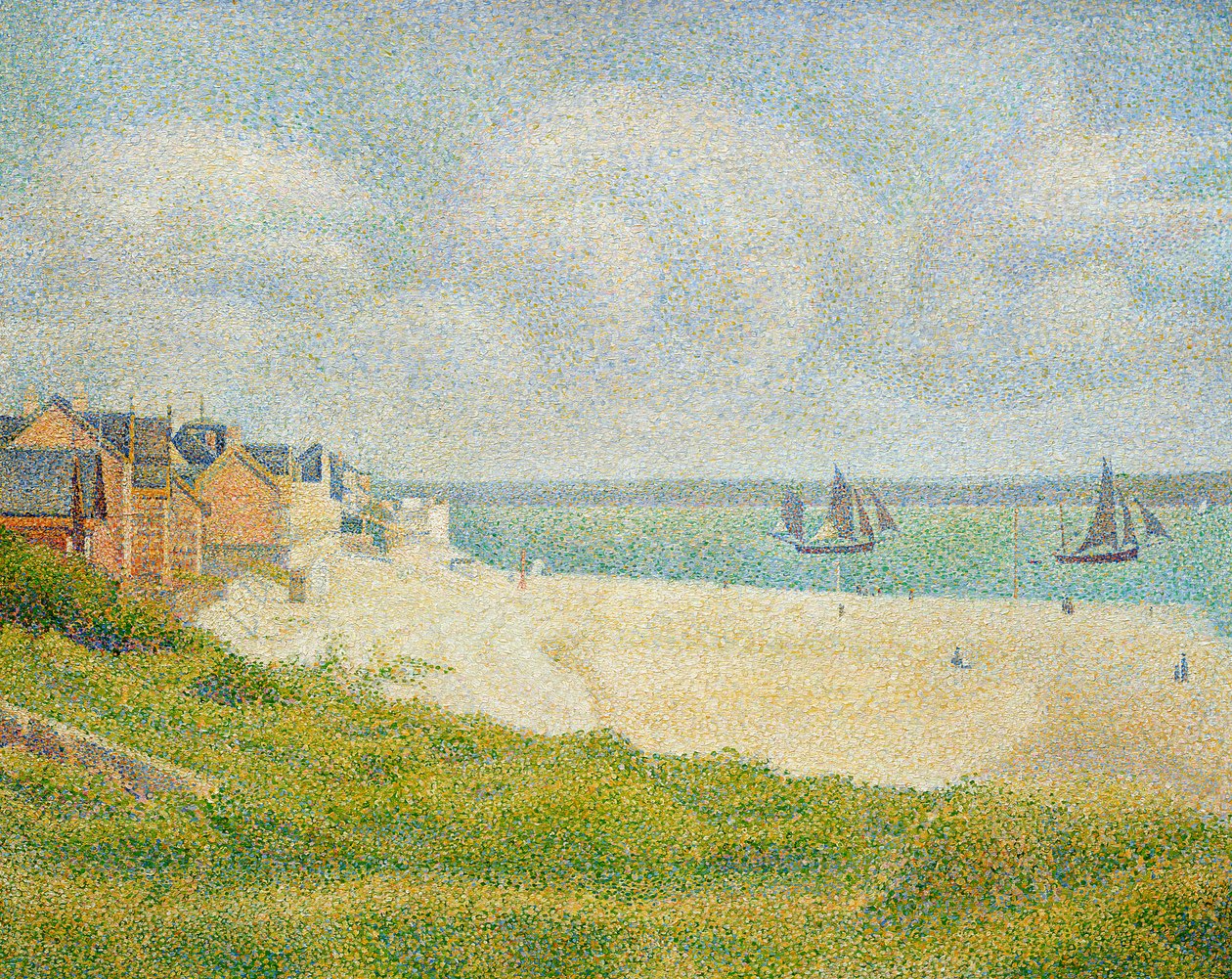 Le Crotoy ylävirtaan päin, 1889 tekijältä Georges Seurat