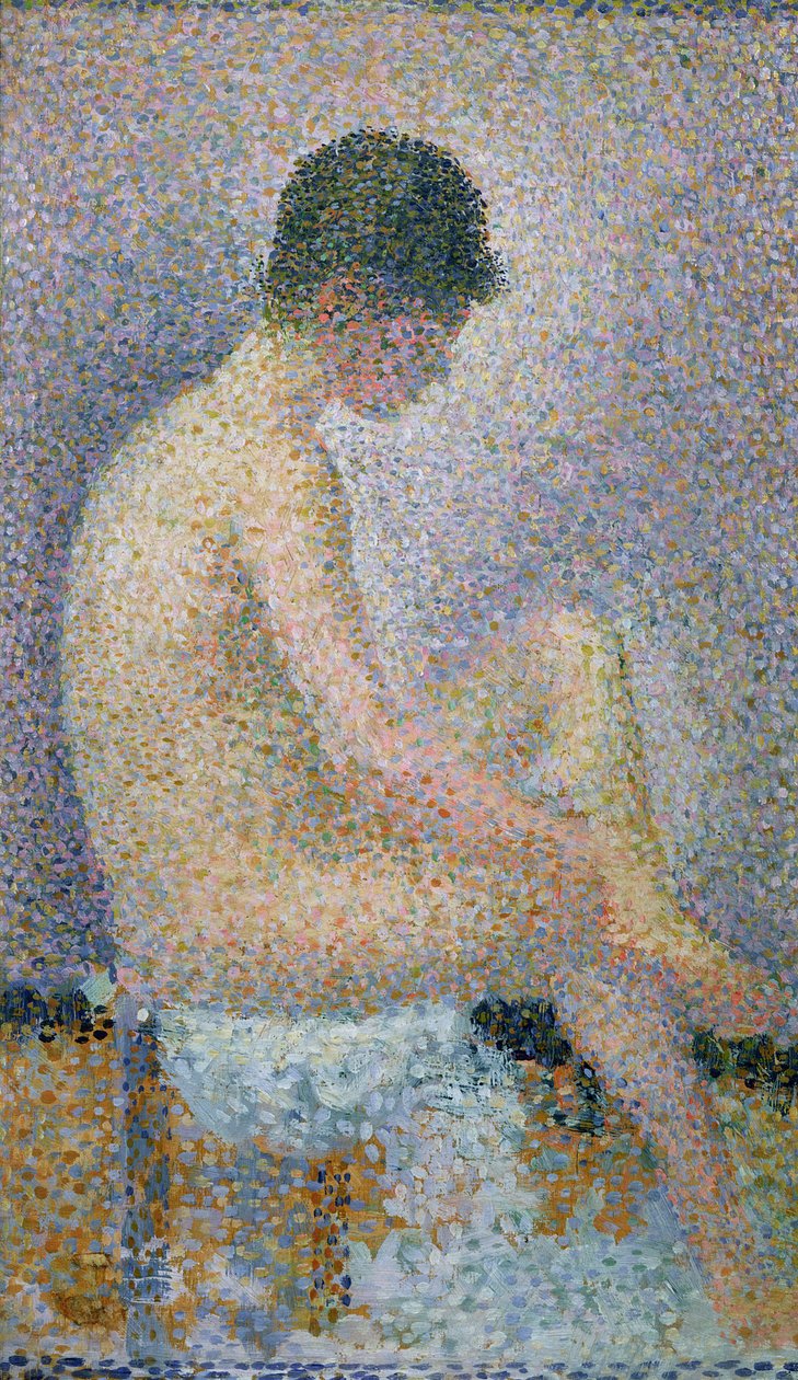 Malli profiilissa, 1886 tekijältä Georges Seurat