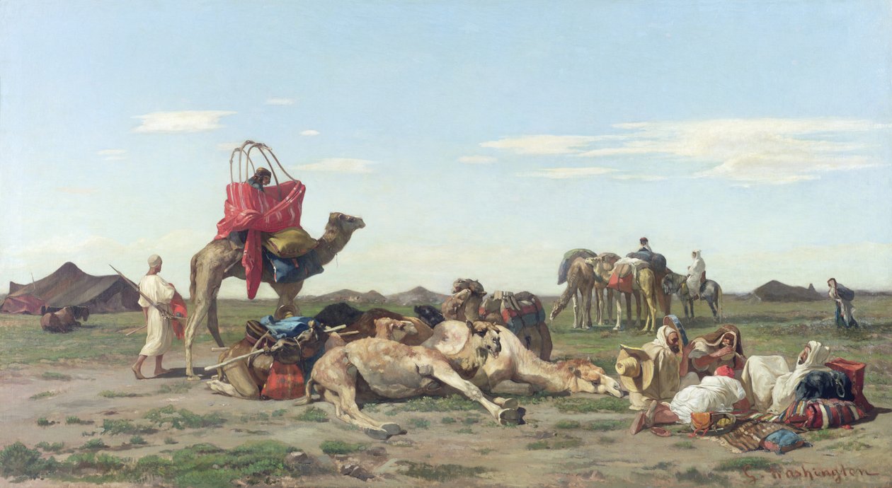 Nomads in the Desert, 1861 tekijältä Georges Washington
