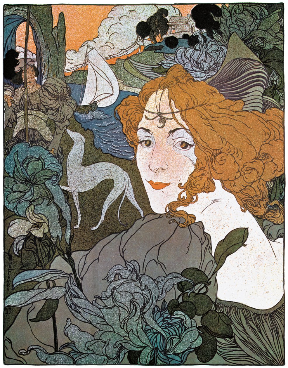 Diana, 1897 tekijältä Georges de Feure