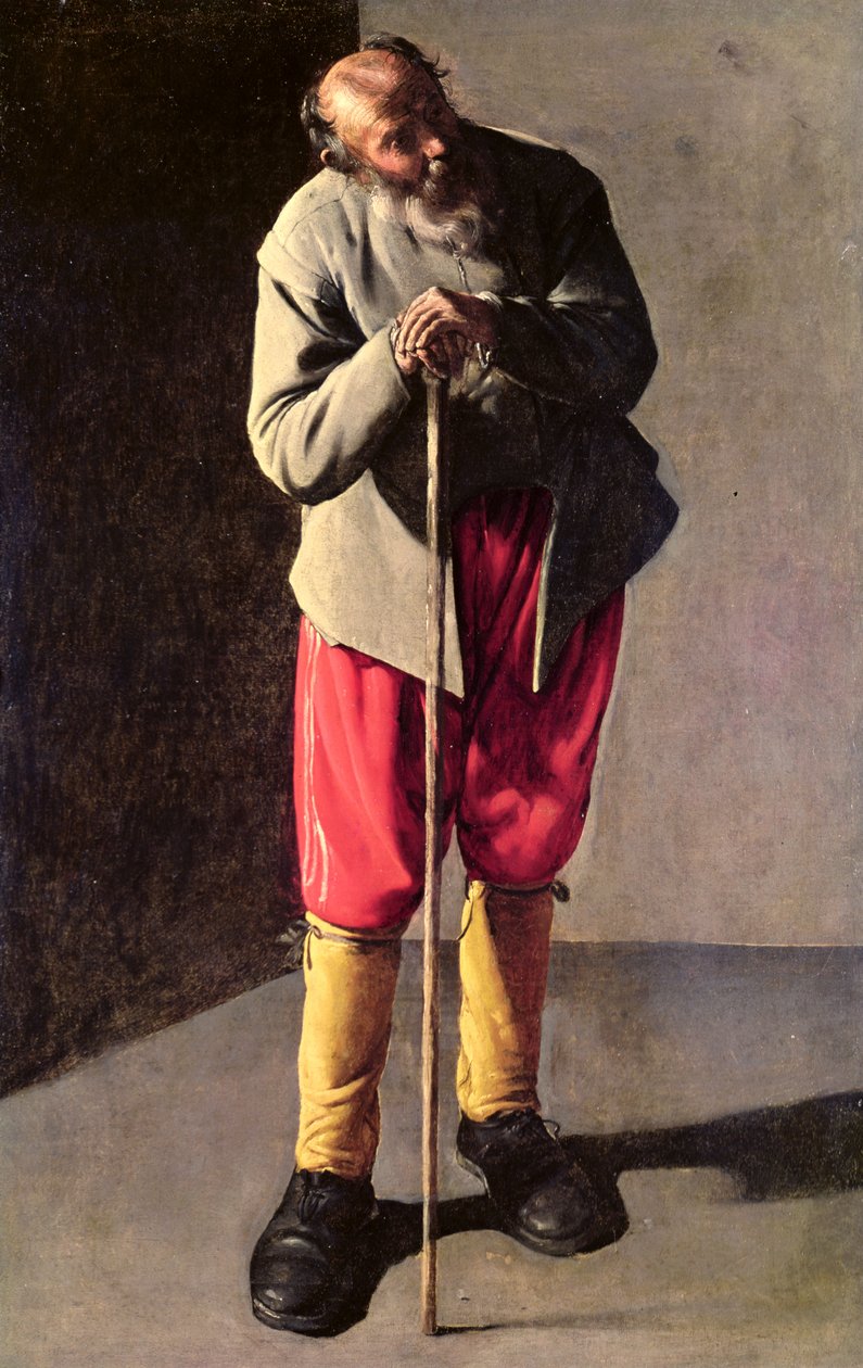 Vanha mies, n. 1618-19 tekijältä Georges de La Tour