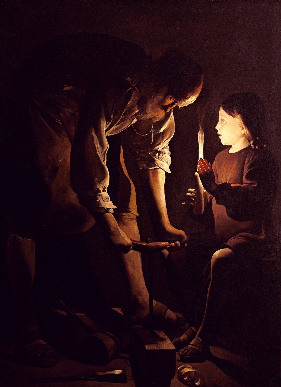 Pyhä Joseph, puuseppä, n. 1640 tekijältä Georges de La Tour
