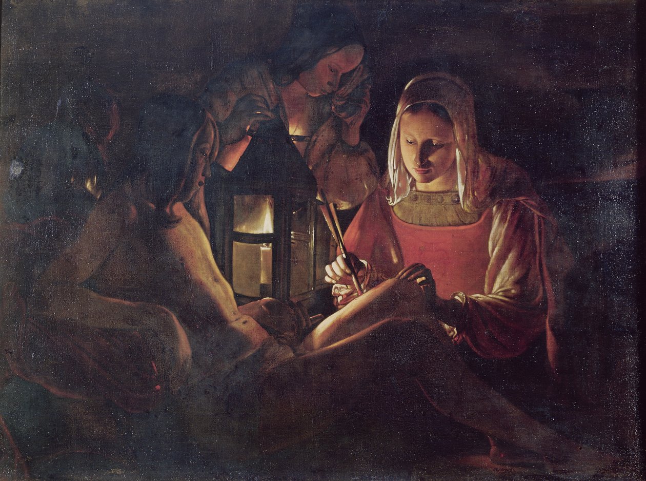 St. Sebastian Hoitanut Irene, n. 1638-39 tekijältä Georges de La Tour