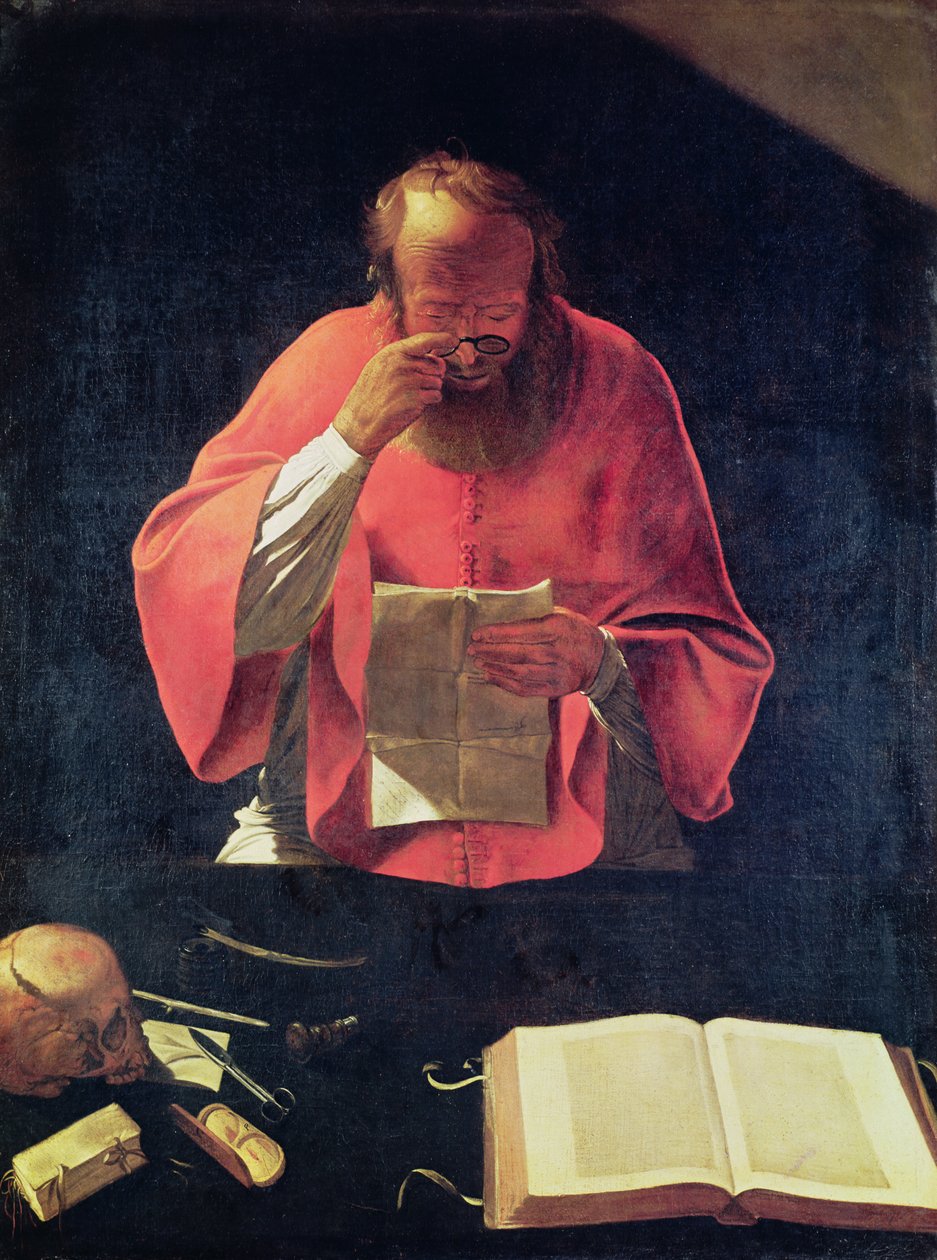 St. Jerome lukee tekijältä Georges de La Tour