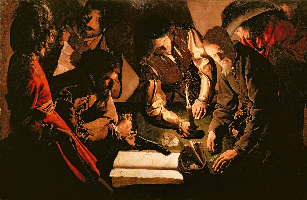 Verojen maksaminen, n. 1620 tekijältä Georges de La Tour