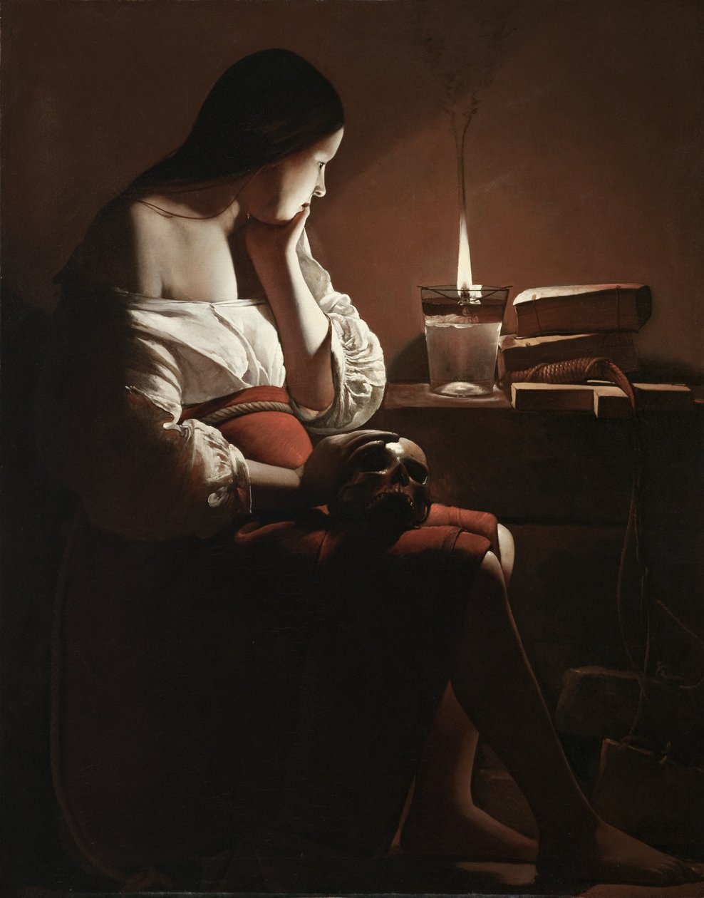 Magdalena savuliekillä, n. 1638-40 tekijältä Georges de La Tour
