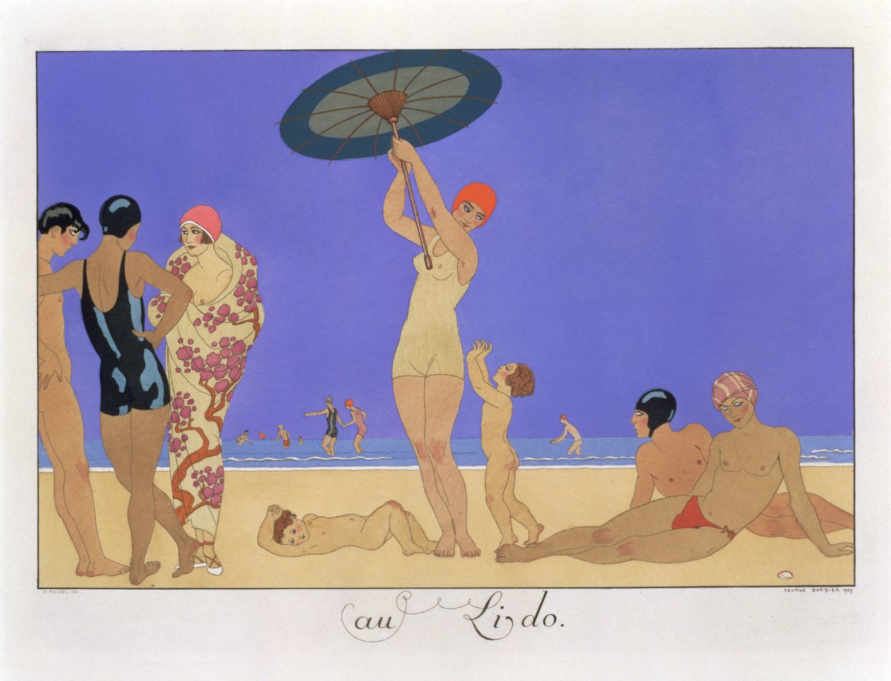 Henri Reidelin kaiverrettu lidossa tekijältä Georges (after) Barbier