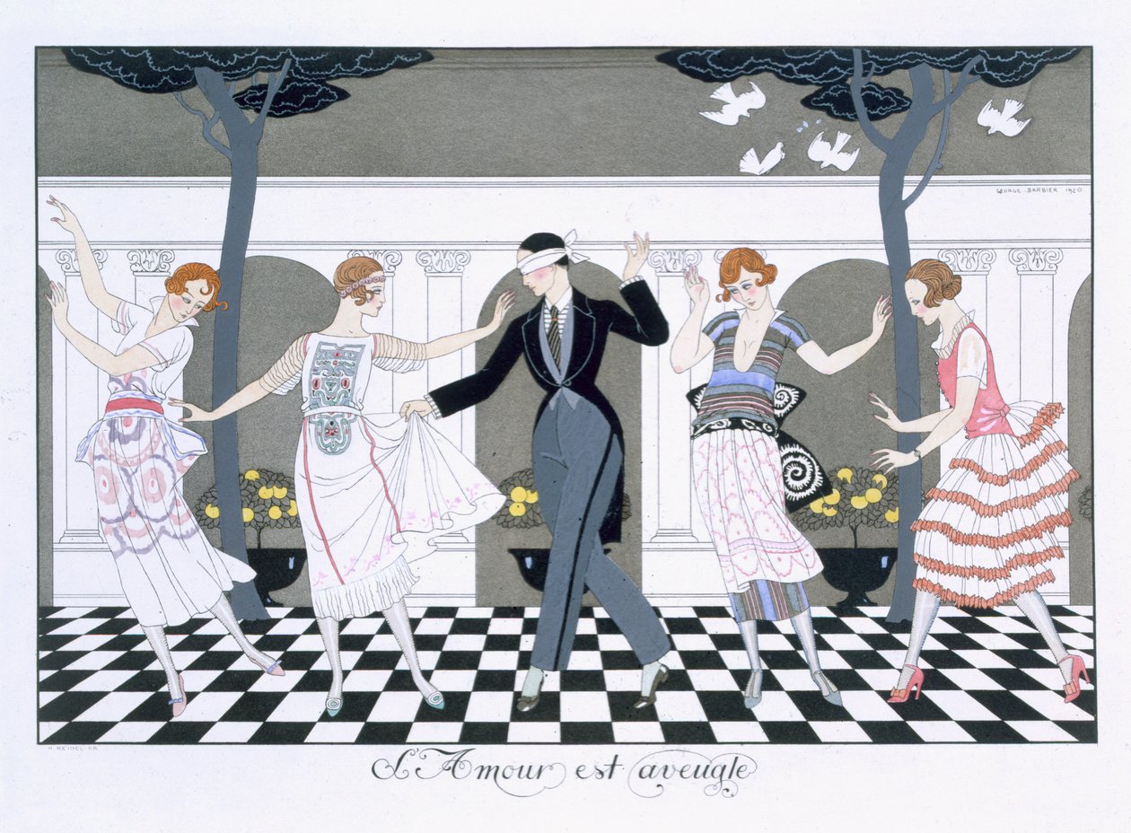 Love is Blind, kaiverrus Henri Reidel tekijältä Georges (after) Barbier