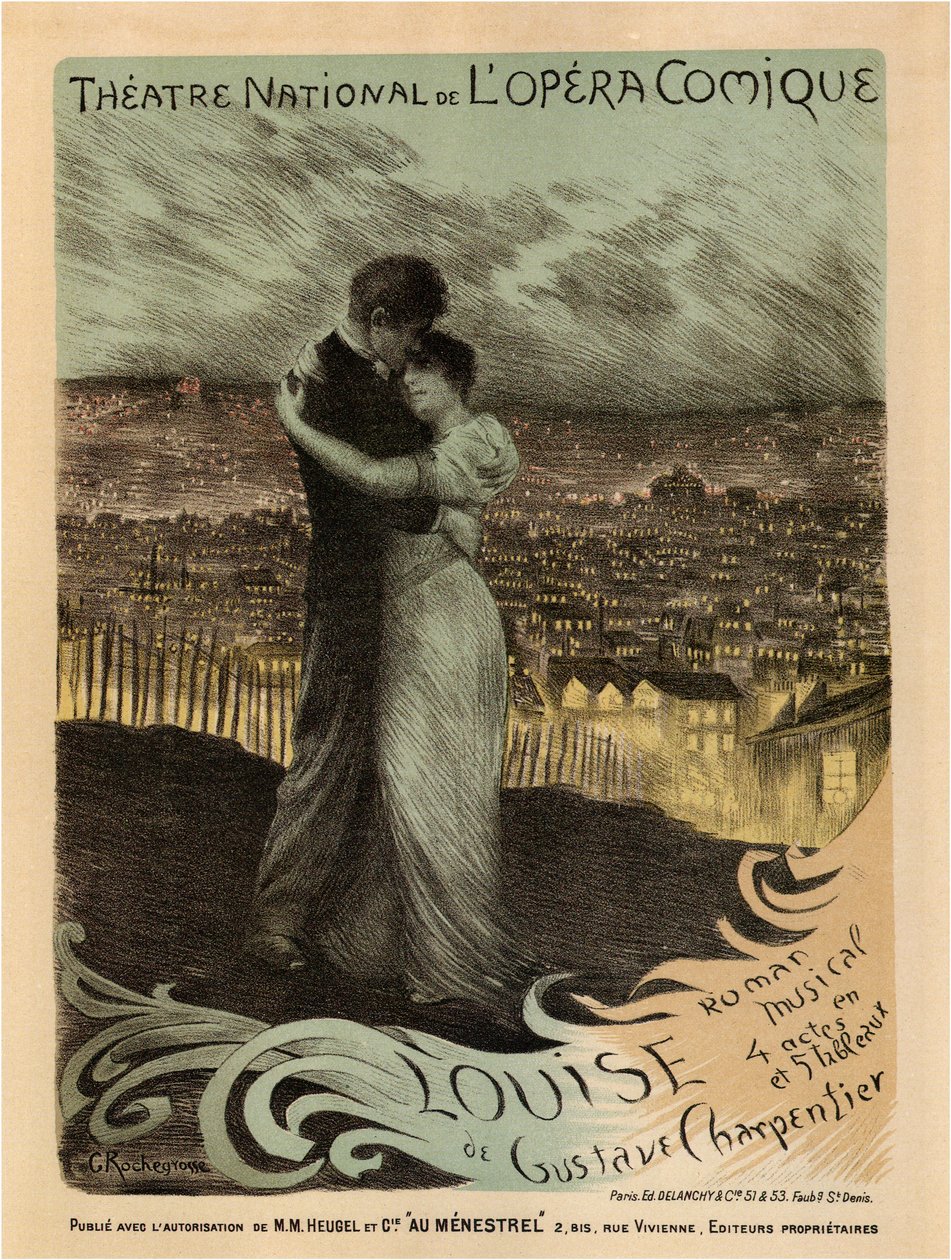 Gustave Charpentierin Opera Louise -juliste, 1900 tekijältä Georges Antoine Rochegrosse