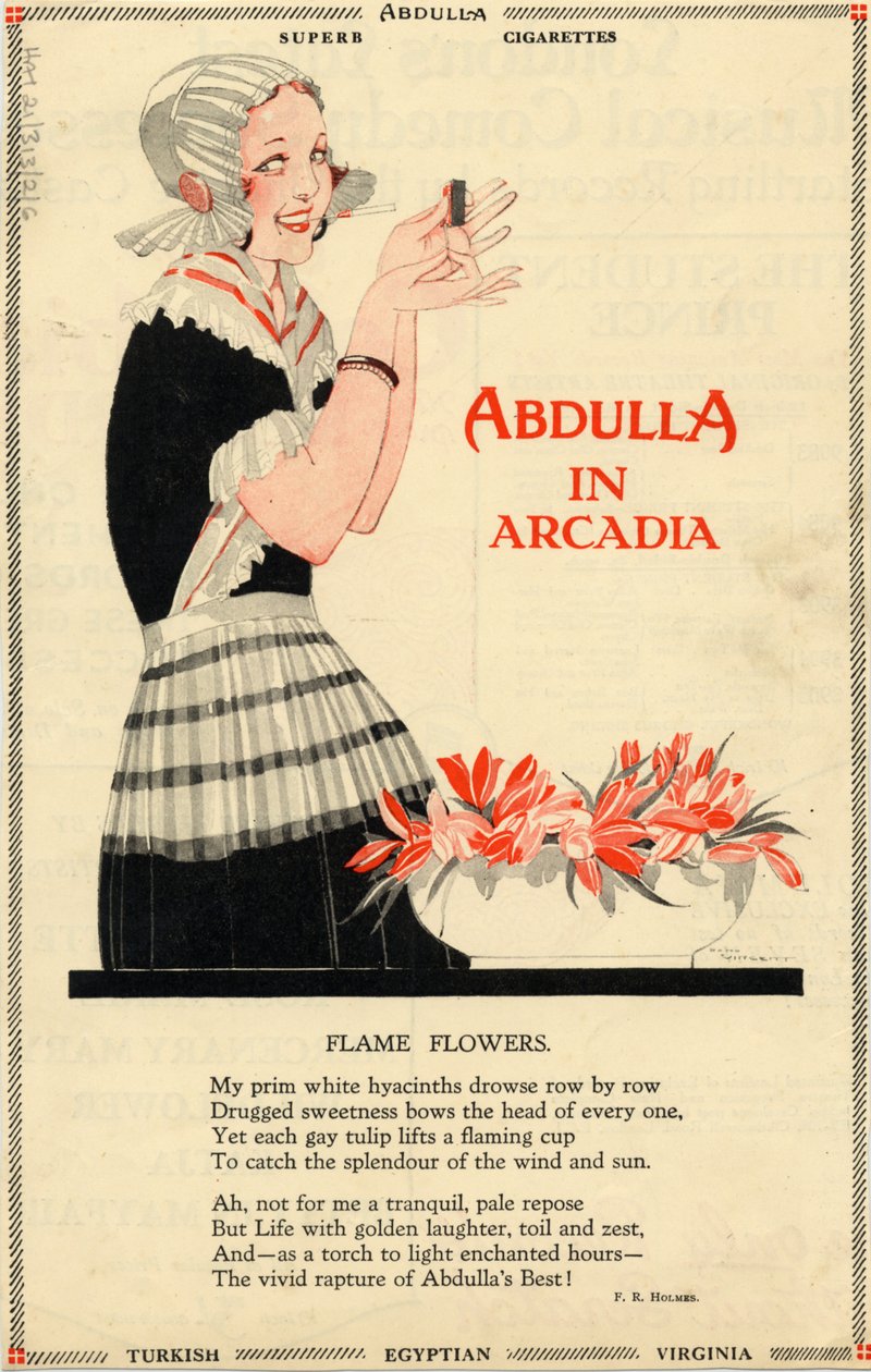 Abdulla-savukkeet, 1920-luku tekijältä Georges Barbier
