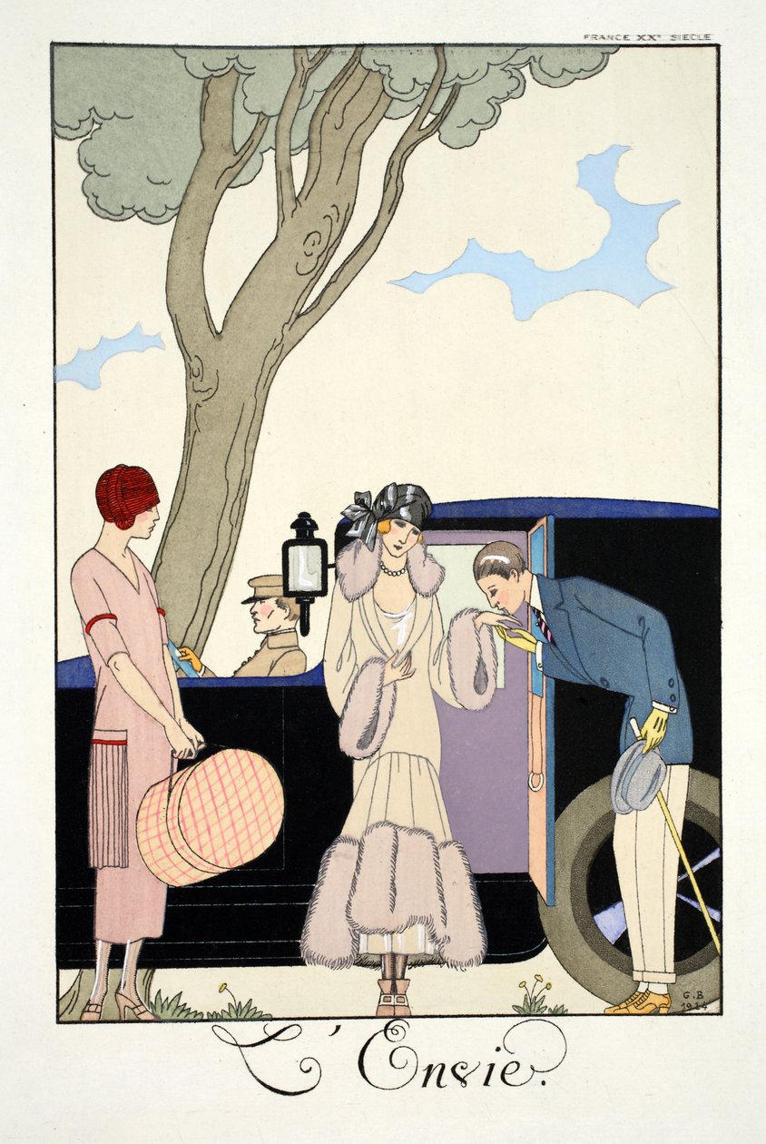 Envy, "Falbalas and Fanfreluches, Almanac of Present, Past and Future Modes" tekijältä Georges Barbier