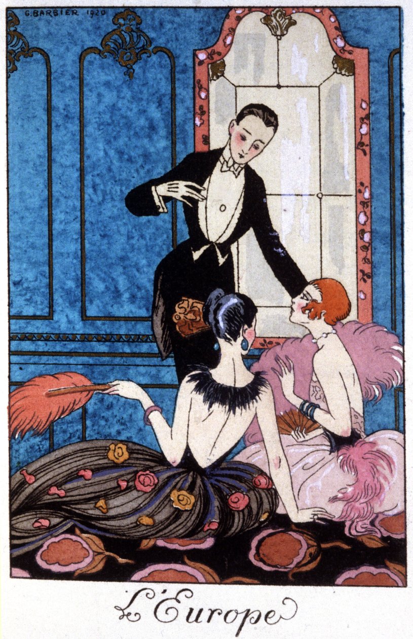 Eurooppa, 1900-luvun alku (kuva) tekijältä Georges Barbier