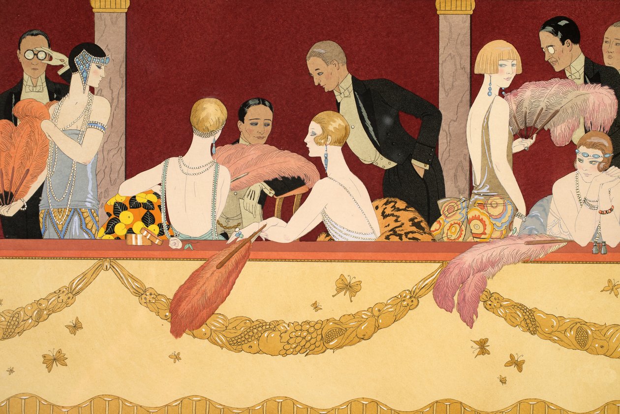 Tapahtumat, kaiverrus H. Reidel tekijältä Georges Barbier
