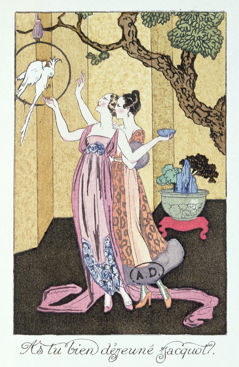 "Onko sinulla ollut hyvä illallinen, Jacquot?" tekijältä Georges Barbier