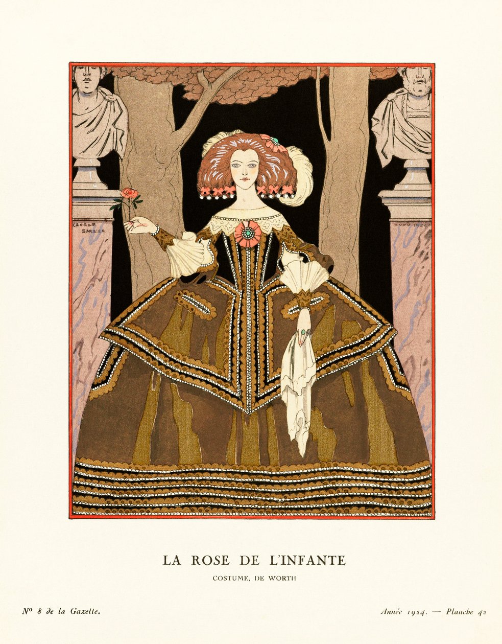 Kuvitus lähteestä Gazette du Bon Ton tekijältä Georges Barbier