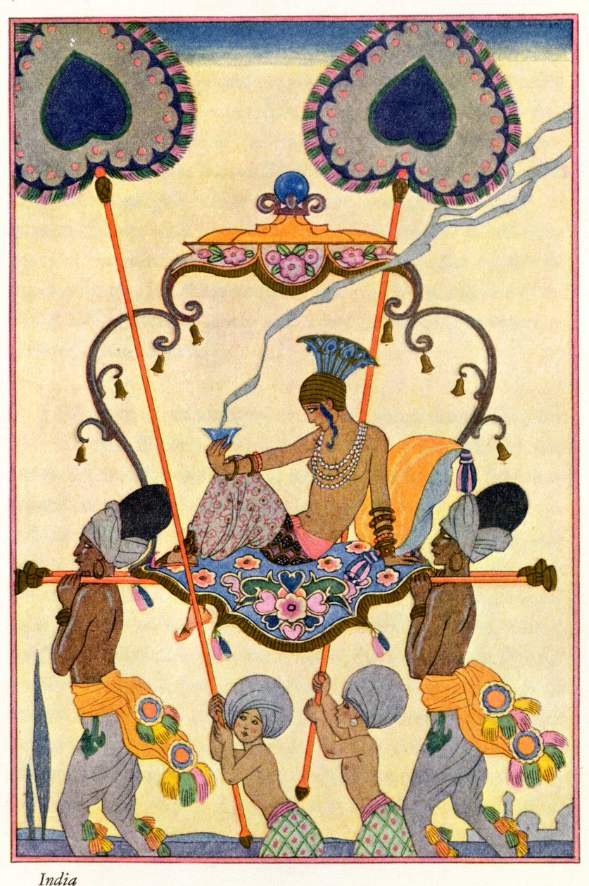 Intia, "The Art of Perfume", pub. 1912 (pochoor print) tekijältä Georges Barbier