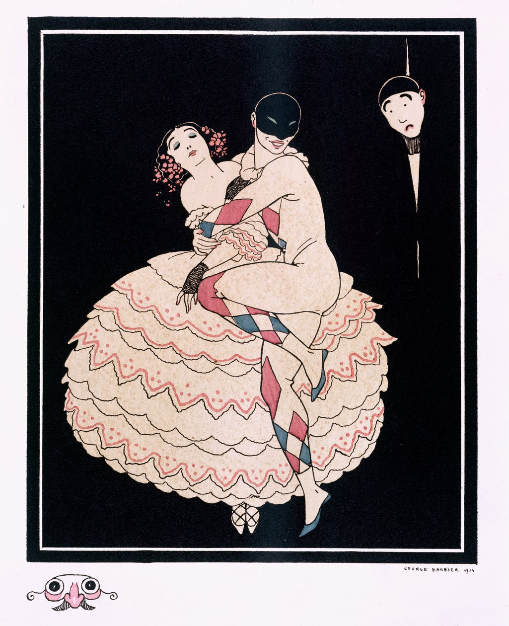 Karsavina, pubi. 1914 (väri litho) tekijältä Georges Barbier