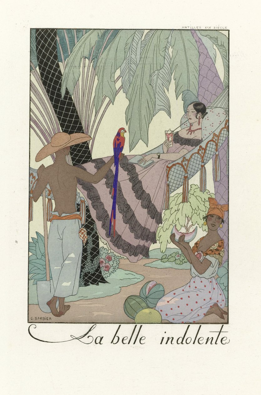 La Belle Indolent, pubi. 1923 (stensiiliprintti) tekijältä Georges Barbier