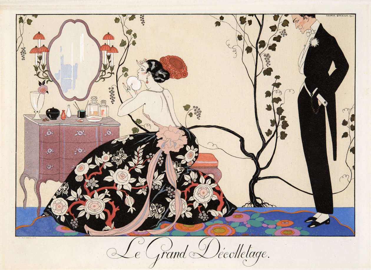 Le Grand Décolletage, kaiverrus H. Reidel tekijältä Georges Barbier