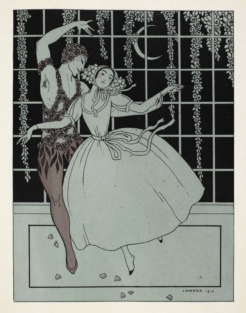 "Le Spectre de la Rose". Kuva on saanut nimensä Ballets Russes -baletista, joka perustuu Théophile Gautier