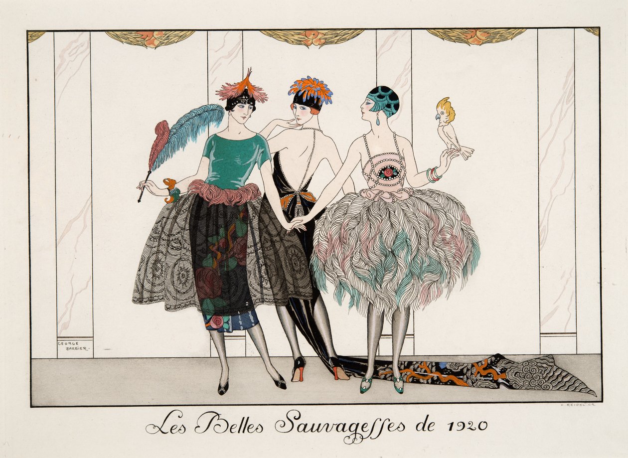 Kauniit villit 1920, kaiverrus H. Reidel tekijältä Georges Barbier