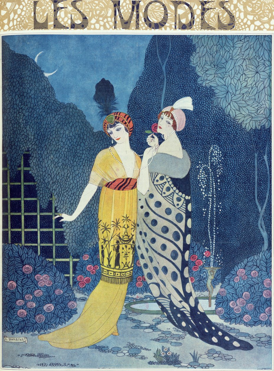 Les Modes (väri litho) tekijältä Georges Barbier