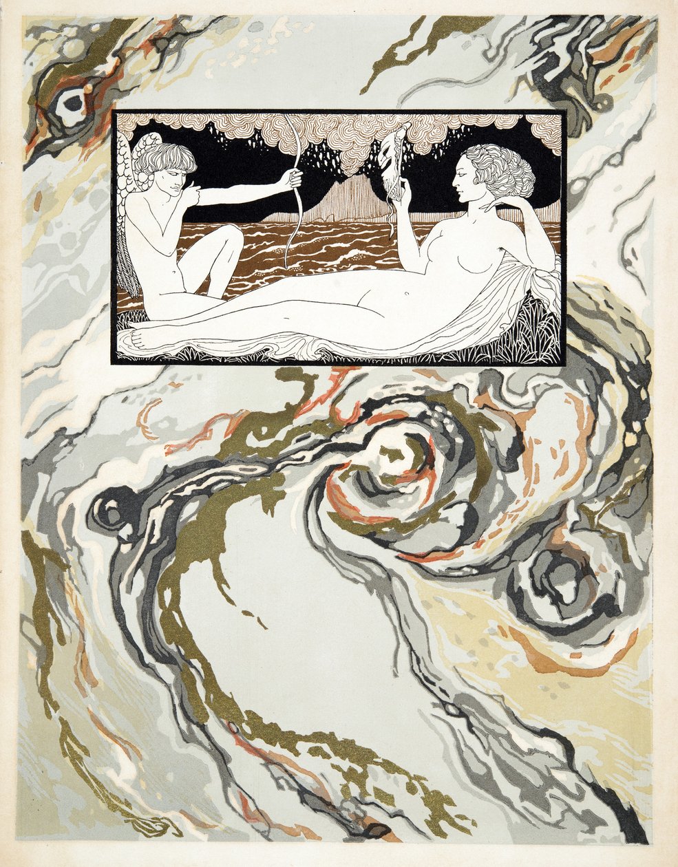 Komedian hahmot, etukansi, pubi. 1922 (stensiiliprintti) tekijältä Georges Barbier