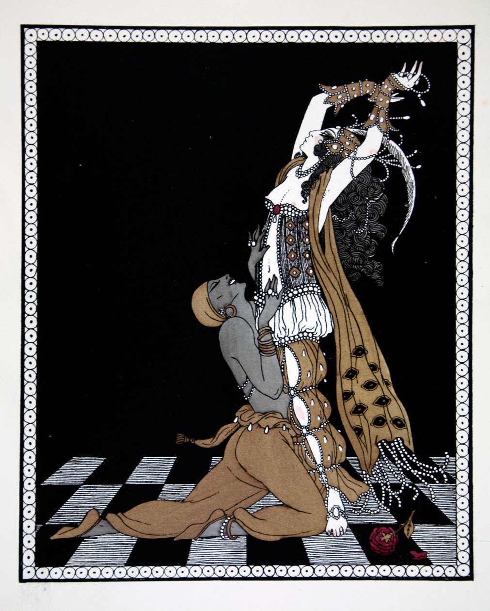 Scheherazade sarjasta "Designs on the dances of Vaslav Nijinsky" (1889-1950). Georges Barbier (1882-1932), Pochoir Print tekijältä Georges Barbier