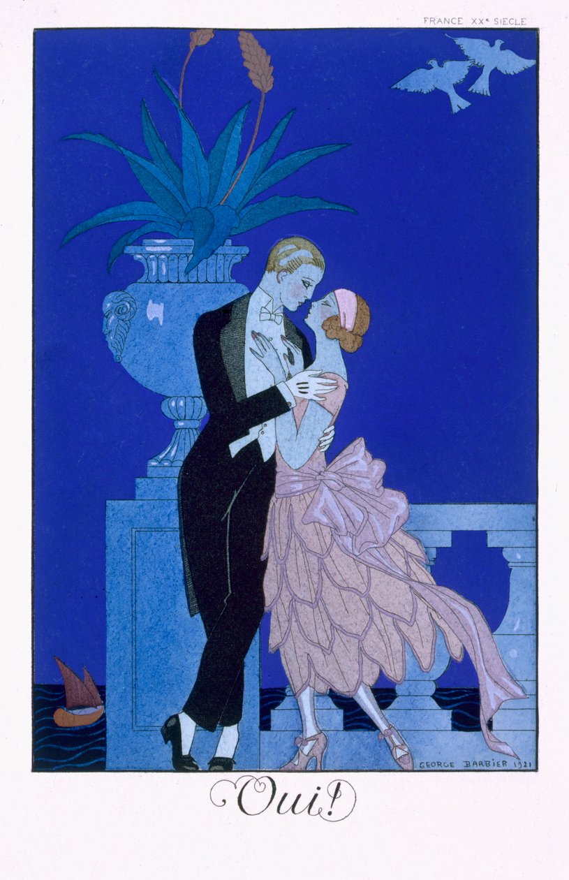 Joo! 1921 (väri litho) tekijältä Georges Barbier