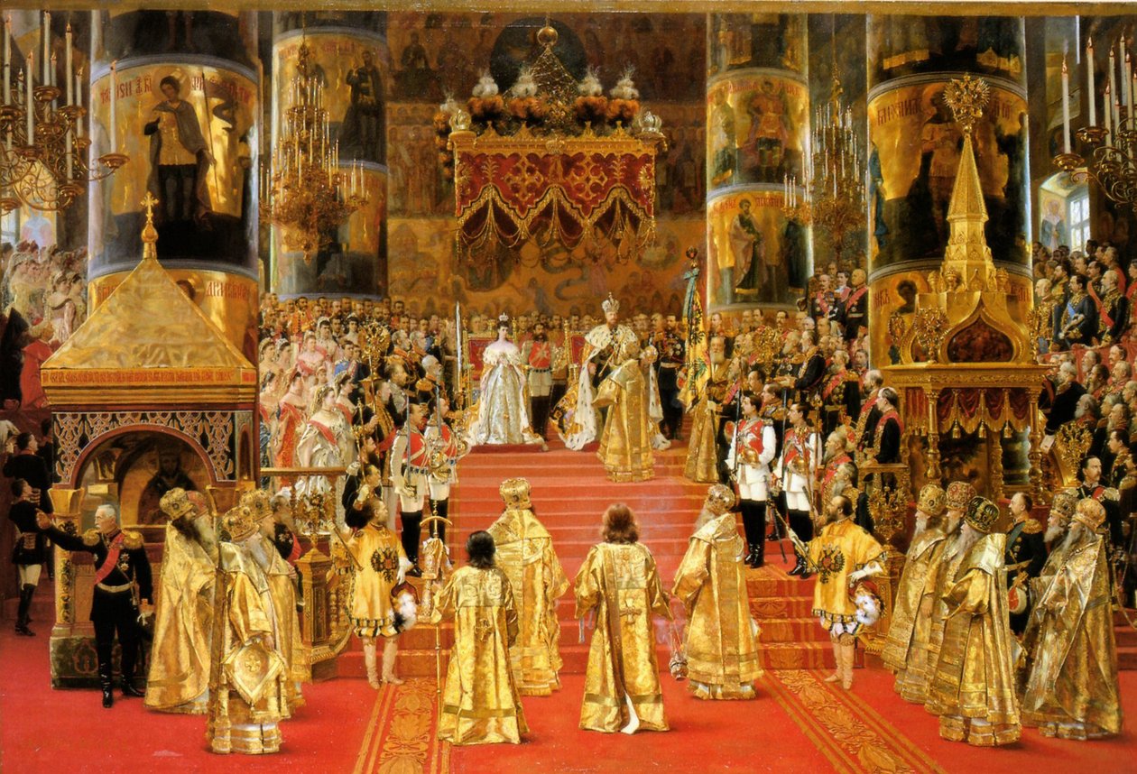Keisari Aleksanteri III:n kruunaus, 1888 tekijältä Georges Becker