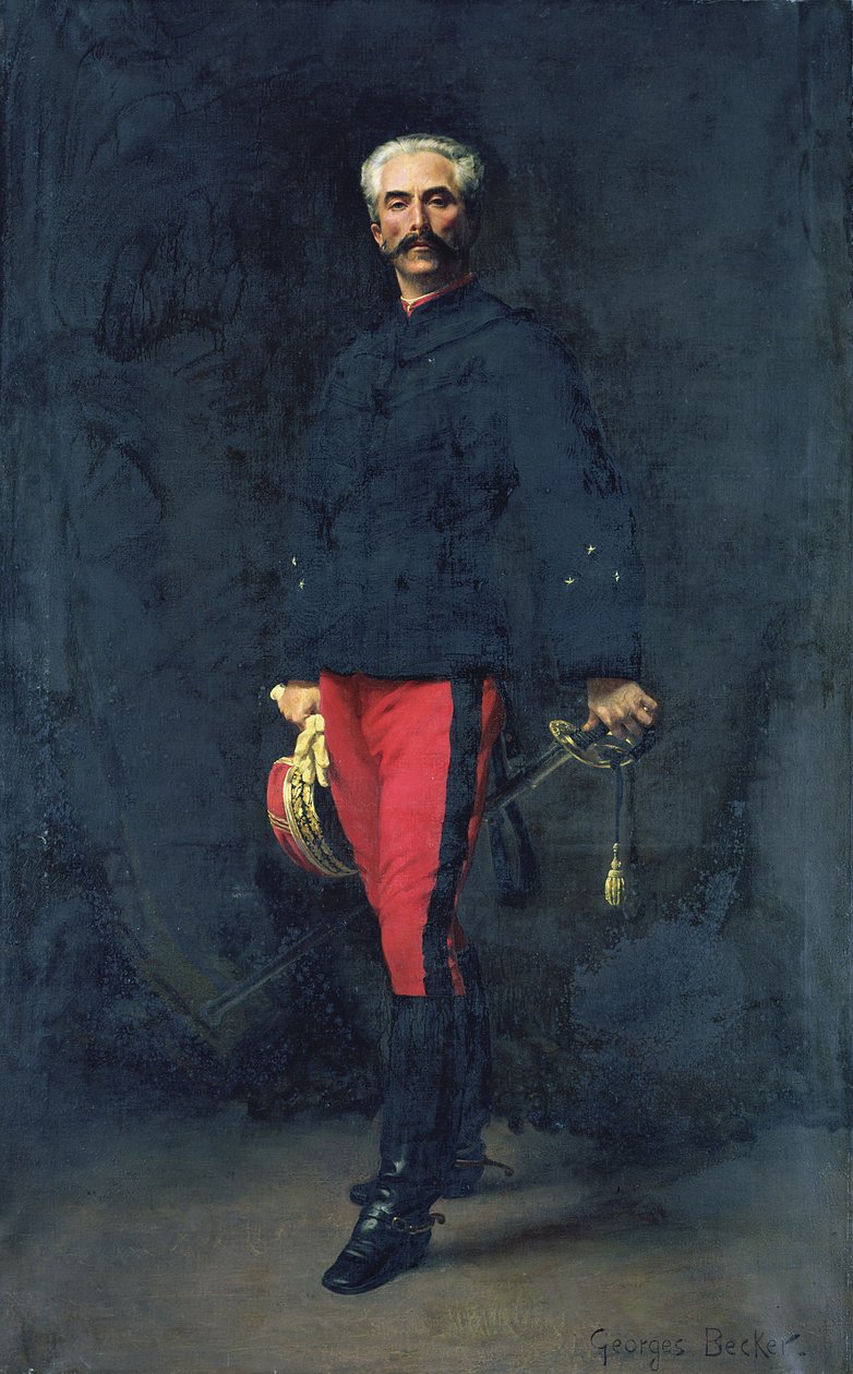 Kenraali Gaston Auguste (1830-1909) Marquis de Gallifet tekijältä Georges Becker