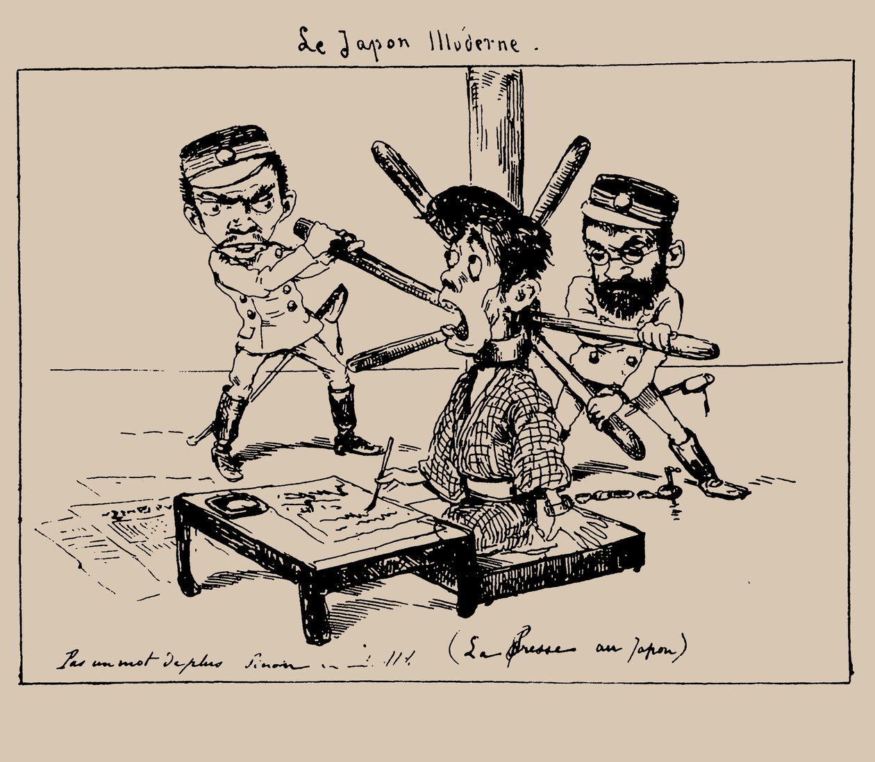 Le Japon illudere The Press in Japan, 1887. tekijältä Georges Bigot