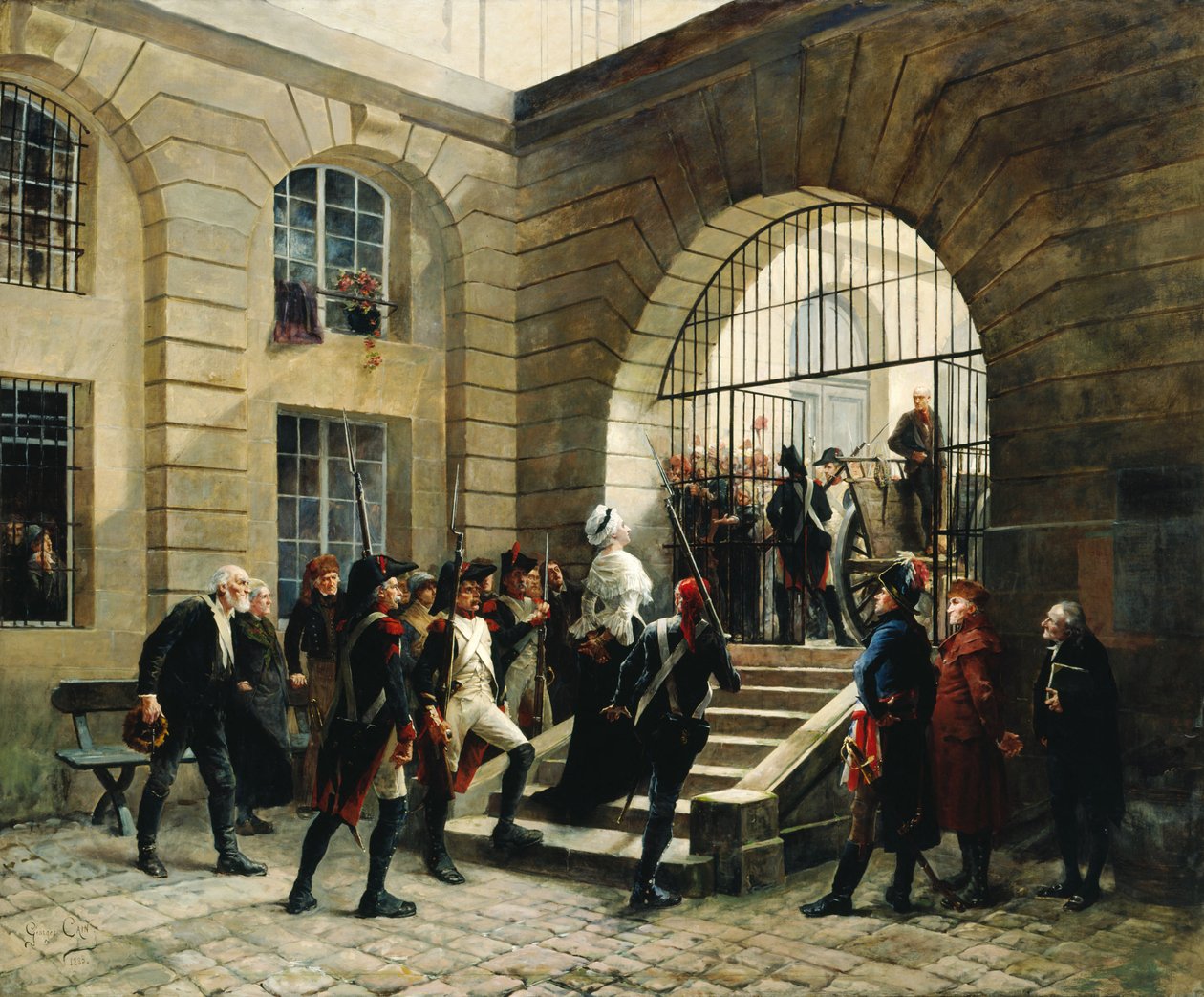 Marie-Antoinette lähtee Conciergeriesta, 16. lokakuuta 1793, 1885. tekijältä Georges Cain
