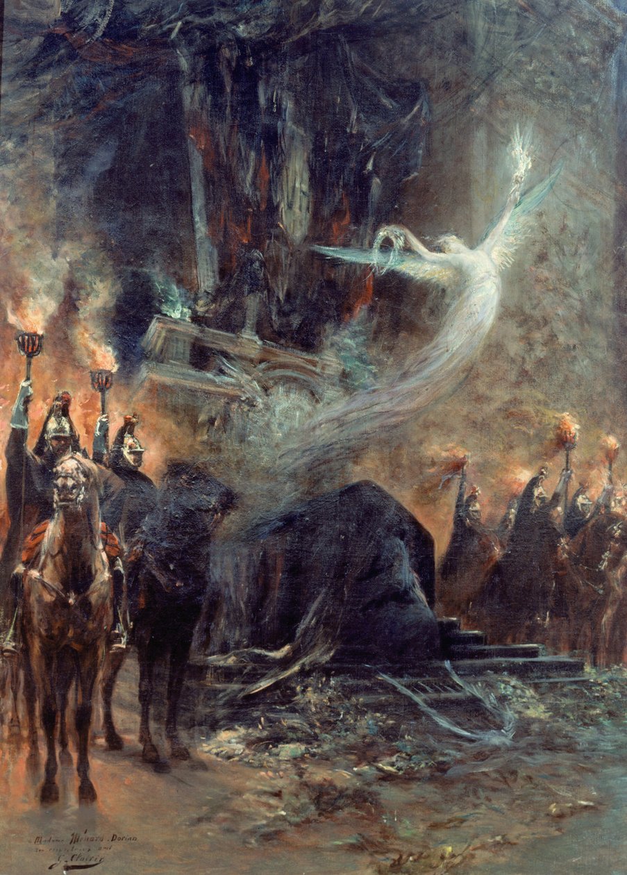 Victor Hugon hautajaiset: vigilia voittokaaren alla, 1885. tekijältä Georges Clairin