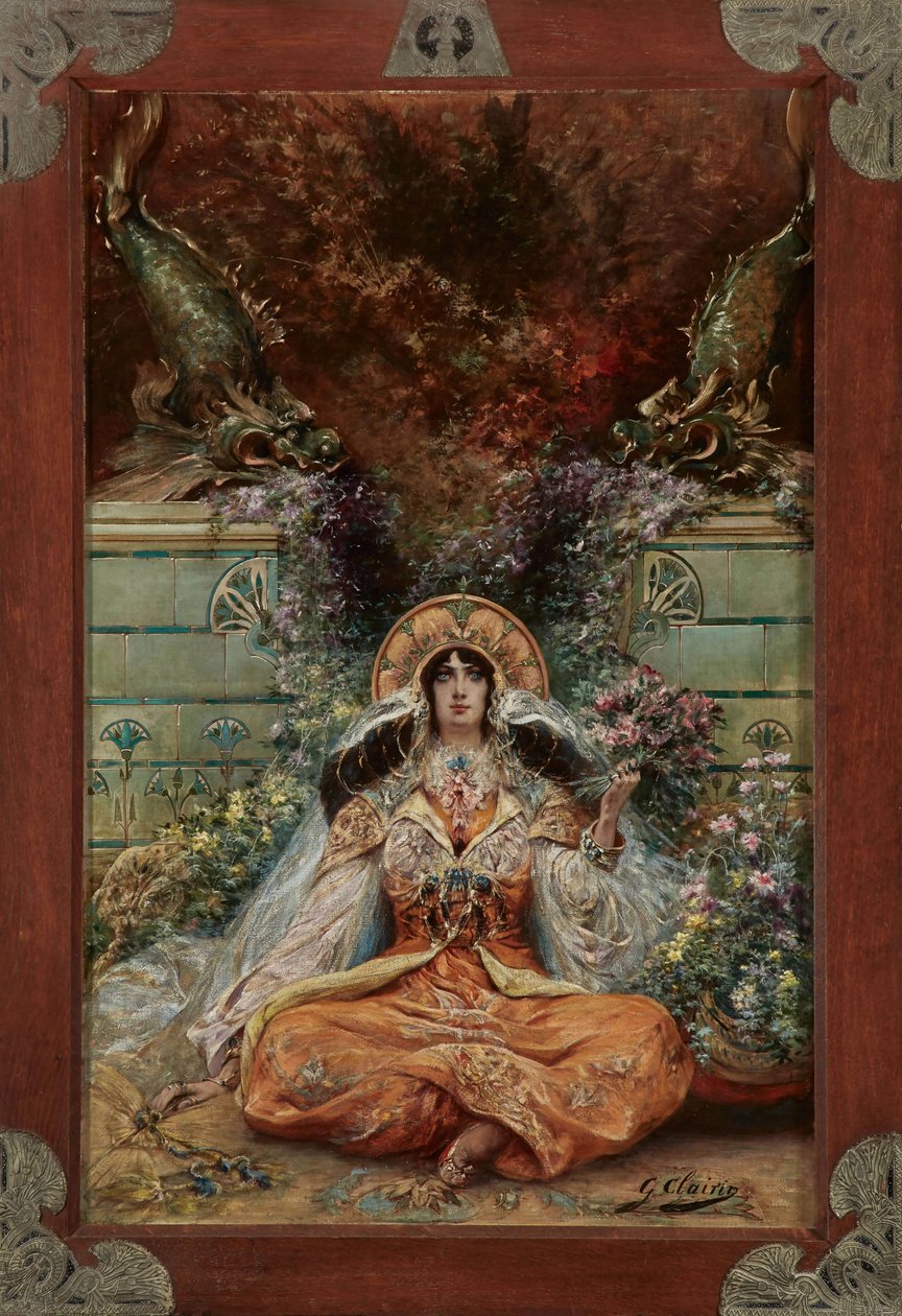 Sarah Bernhardt Izeylin roolissa tekijältä Georges Clairin