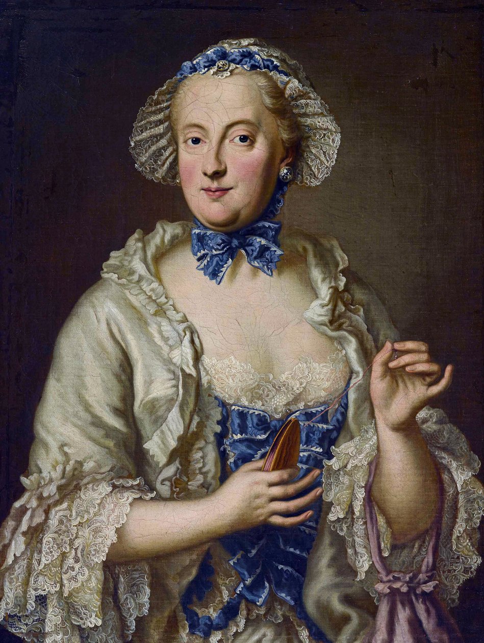 Marie-Anne de Saxe - (Marie Anne de Saxe) - Maria Anna Sophia Saksi, Baijerin valtuusto (1728-1797) kelalla - George Desmarees (1697-1776). Öljy kankaalle Mitat : 82x61,5 cm Yksityiskokoelma tekijältä Georges Desmarées