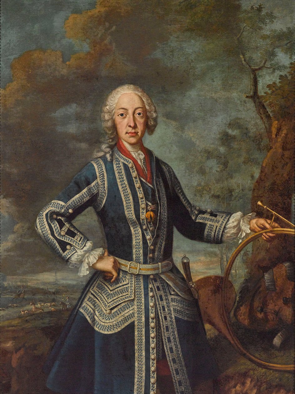 Maximilian III Joseph metsästyspuvussa (öljy kankaalle) tekijältä Georges Desmarées