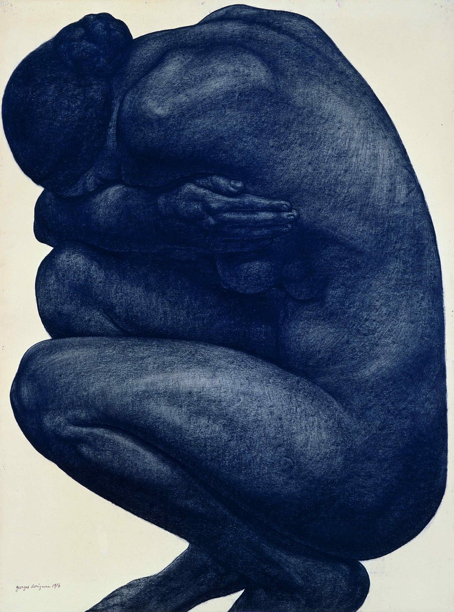 Kyykkyssä oleva nainen, 1916. tekijältä Georges Dorignac